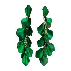 Green Earrings Formal Prom Dress Green Bridal Jewelry Statement Prom Jewelry